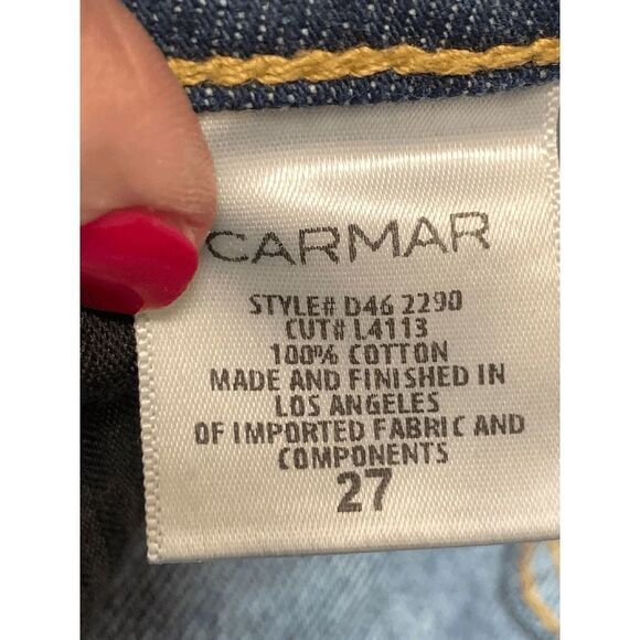 Carmar Raw Hem Crop Flare Jean Size 27 - Picture 3 of 8
